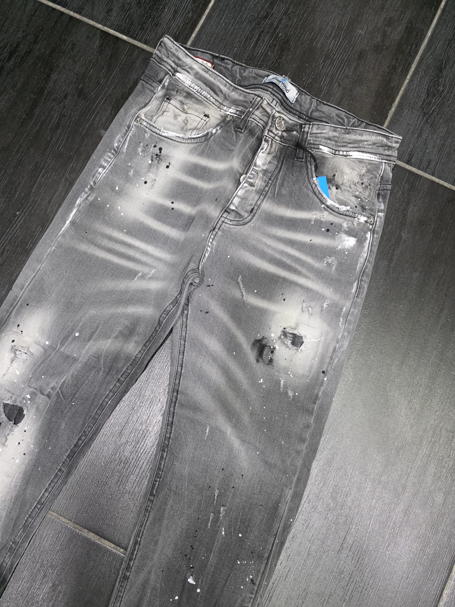 JEANS MOD FL/2 GRIGIO CHIARO