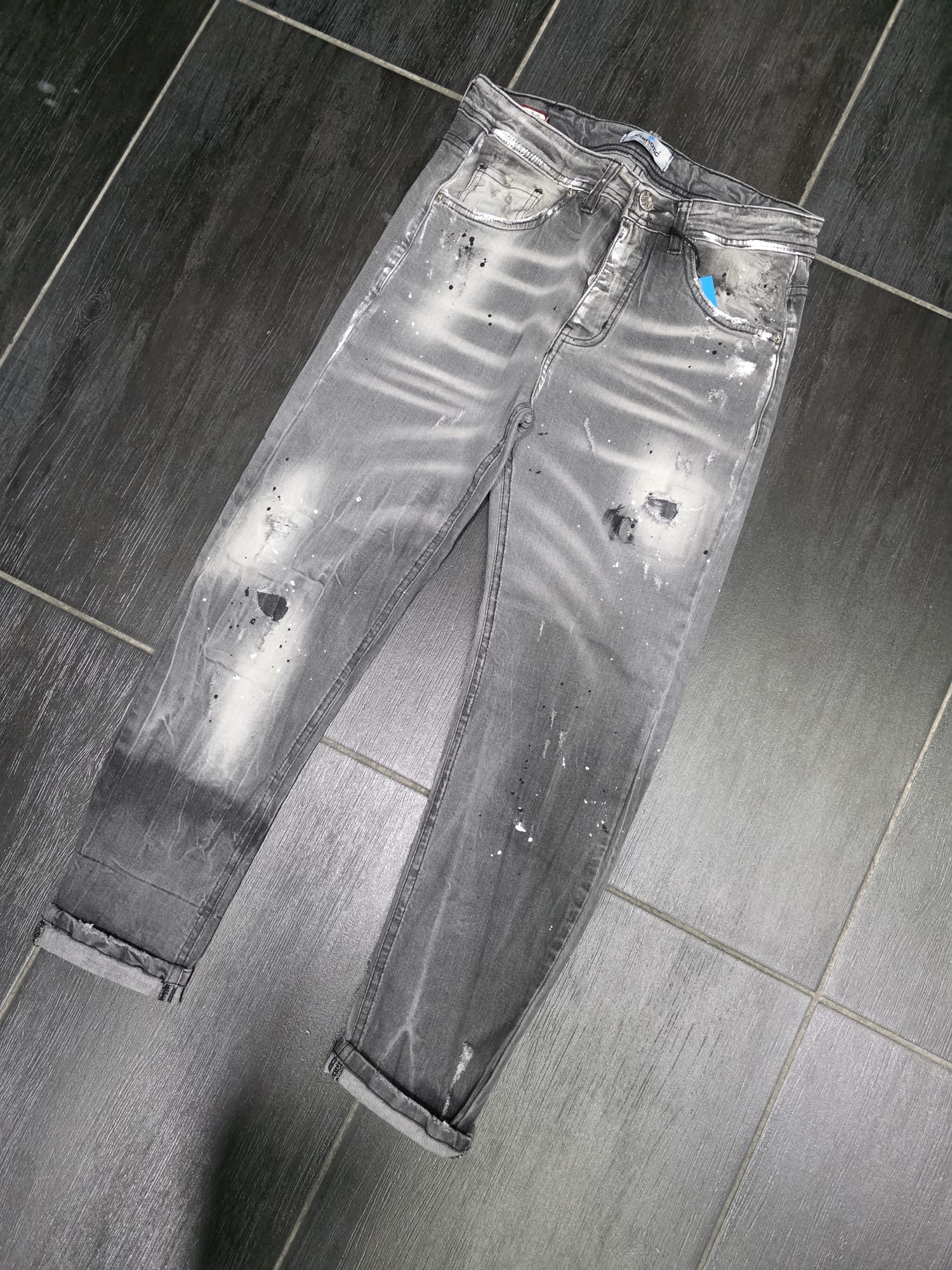 JEANS MOD FL/2 GRIGIO CHIARO