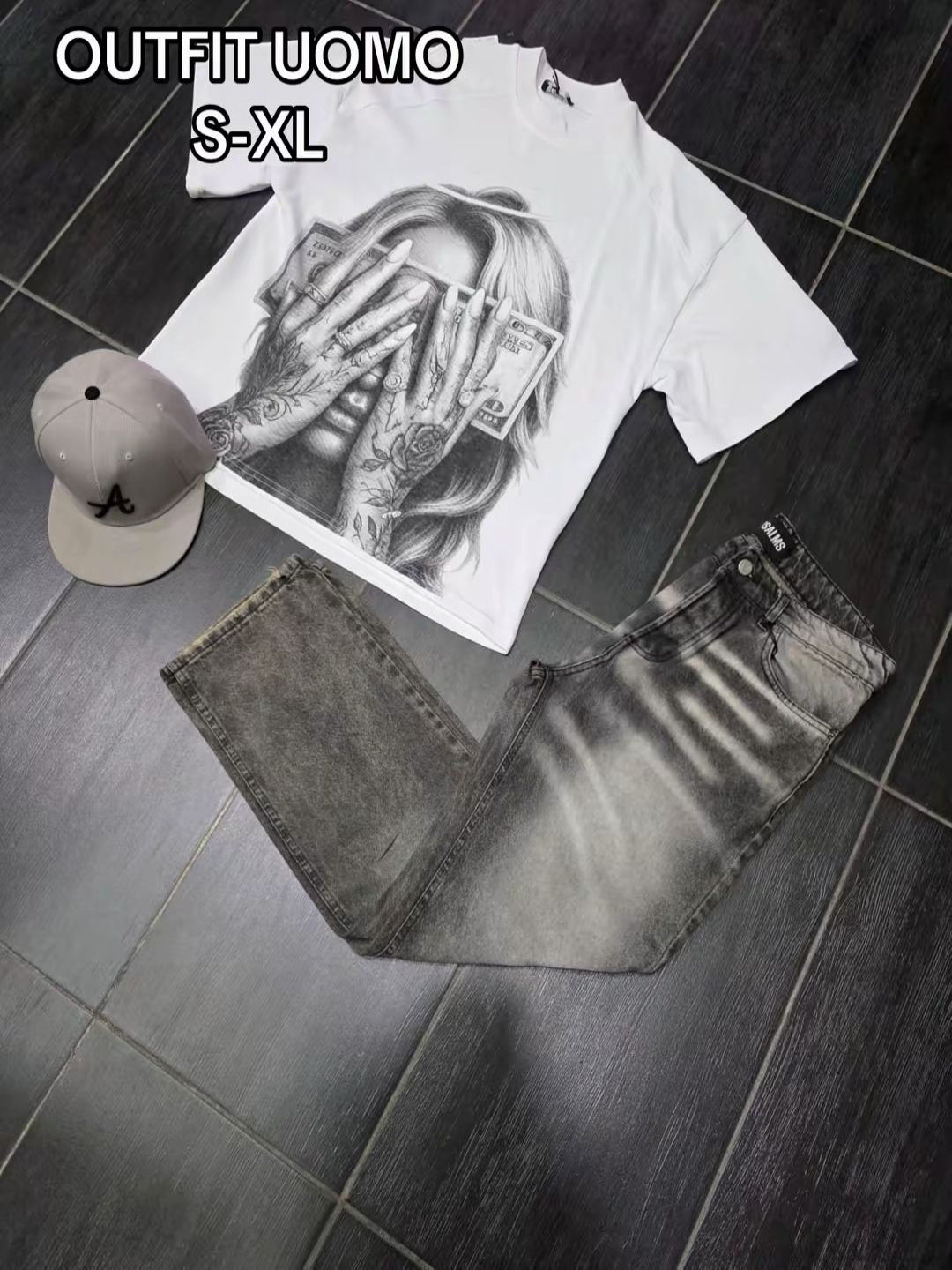 T-Shirt AMERICAN 4071 ANGEL + JEANS MOD 2071